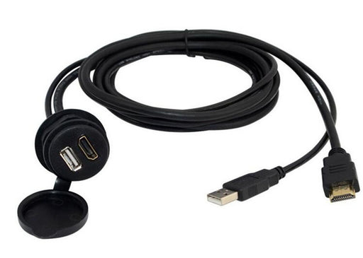 Useful HDMI and USB Car Mount Female Panel Socket to Male Cables from PMD Way with free delivery worldwide