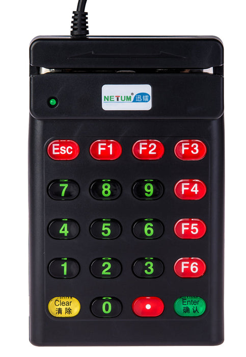Handheld USB Numeric Keypad with Magnetic Card Reader