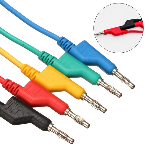 Quality Heavy Duty Alligator Clip to Banana Plug Leads in packs of five from PMD Way with free delivery worldwide