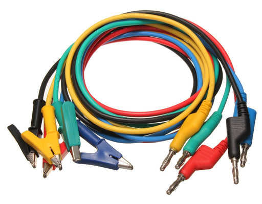 Quality Heavy Duty Alligator Clip to Banana Plug Leads in packs of five from PMD Way with free delivery worldwide