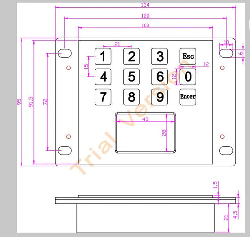 IP65 Stainless Steel USB Kiosk Keyboard with Touchpad from PMD Way with free delivery worldwide