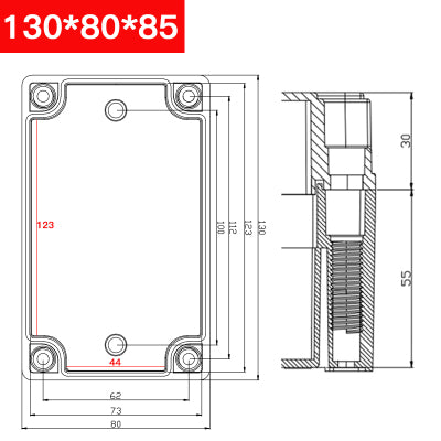 ABS Plastic IP67 Waterproof Junction Box  - Various Sizes
