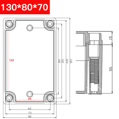 ABS Plastic IP67 Waterproof Junction Box  - Various Sizes