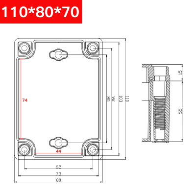 ABS Plastic IP67 Waterproof Junction Box  - Various Sizes