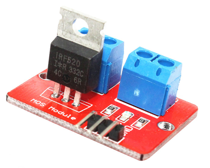 Easily control high current and loads with the IRF520 MOSFET Breakout Board from PMD Way with free delivery worldwide
