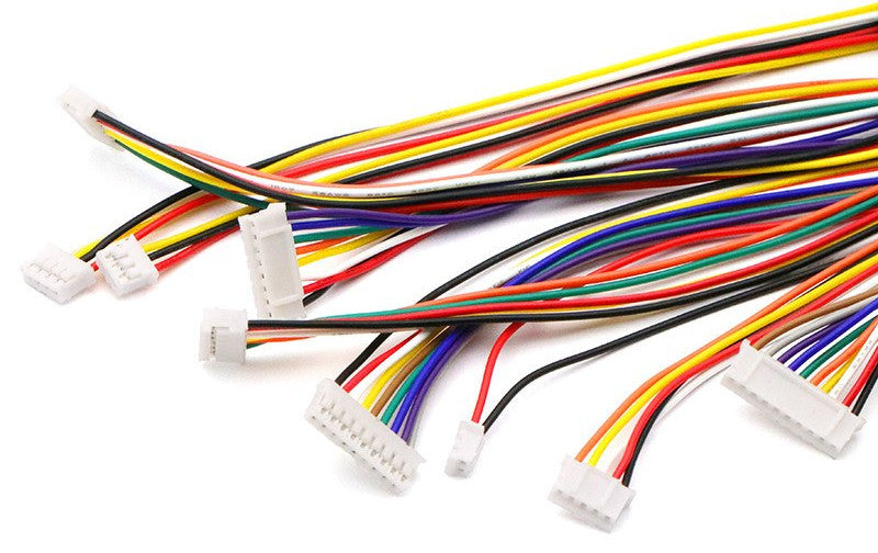 Quality JST SH ZH PH XH Female to Bare Wire Cable Assemblies in packs of ten from PMD Way with free delivery worldwide