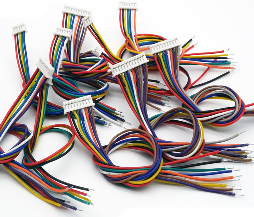 Quality JST SH ZH PH XH Female to Bare Wire Cable Assemblies in packs of ten from PMD Way with free delivery worldwide