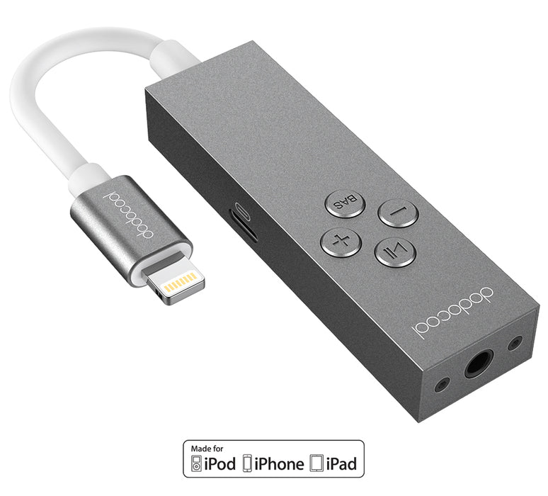 Lightning Cable Headphone Amplifier with 3.5mm Socket