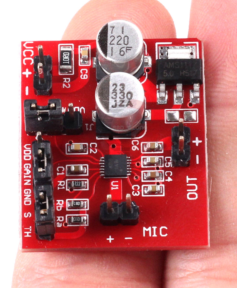 MAX9814 Electret Microphone Amplifier Board — PMD Way