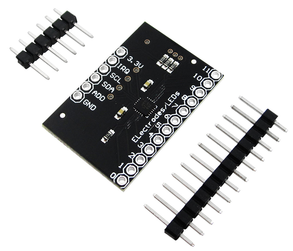 Build interesting touch intefaces with the MPR121 Capacitive Touch Sensor Breakout Board from PMD Way with free delivery worldwide
