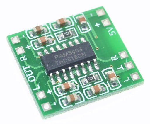 Great value Mini Amplifier Breakout Boards 2 x 3W Class D PAM8403 - in packs of five from PMD Way with free delivery worldwide
