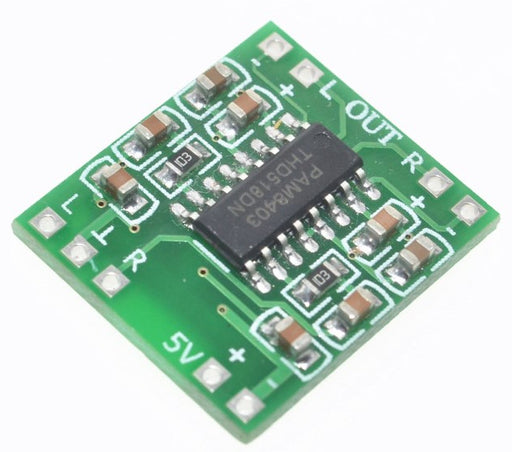 Great value Mini Amplifier Breakout Boards 2 x 3W Class D PAM8403 - in packs of five from PMD Way with free delivery worldwide