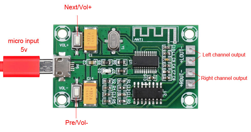Incredible value Mini Bluetooth Amplifier Breakout Board 2 x 3W Class D PAM8403 with free delivery worldwide from PMD Way