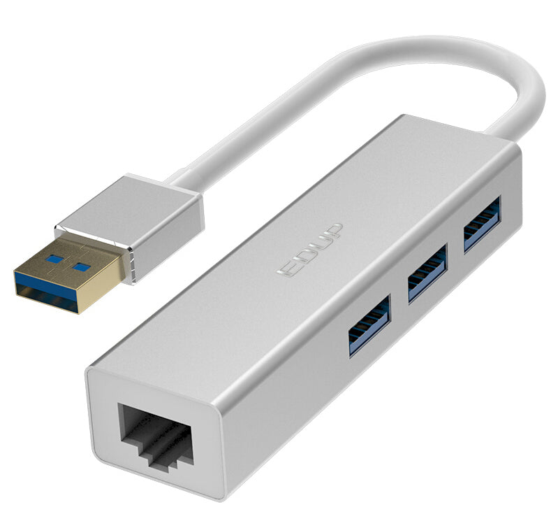 Add more USB 3 sockets and Ethernet to your laptop with the useful USB 3.0 Hub with Gigabit Ethernet from PMD Way with free delivery worldwide