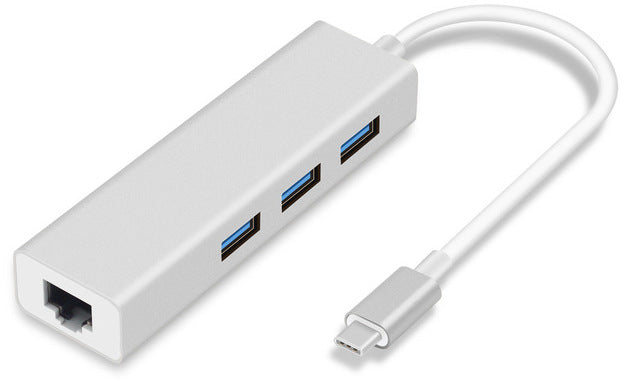 Add more USB sockets and Gigabit Ethernet to your Macbook or new PC with the Portable USB C Hub with Gigabit Ethernet from PMD Way with free delivery worldwide