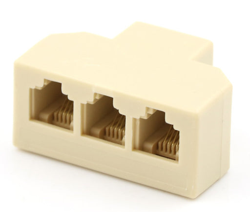 Connect three telephones to one socket with the RJ11 6P4C Triple Outlet Splitter from PMD Way with free delivery worldwide