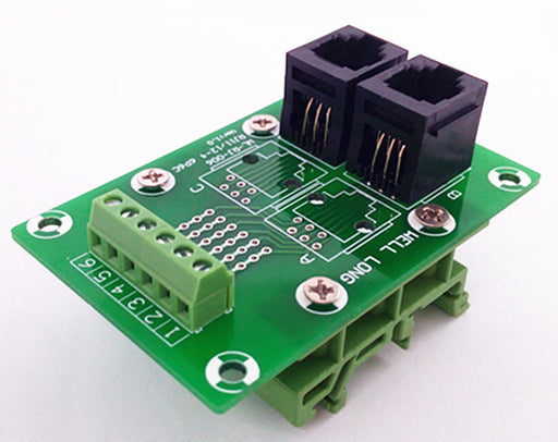 Useful RJ11 RJ12 6P6C 2-Way Buss Terminal Block DIN Rail Breakout Board from PMD Way with free delivery worldwide