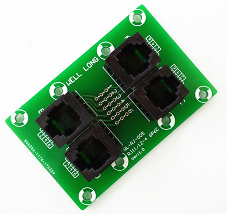 Useful RJ11 RJ12 6P6C 4-Way Buss Breakout Board from PMD Way with free delivery worldwide
