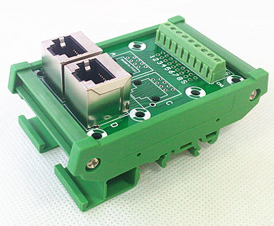 Useful RJ45 8P8C 2-Way Buss DIN Rail Terminal Block Breakout Board from PMD Way with free delivery worldwide