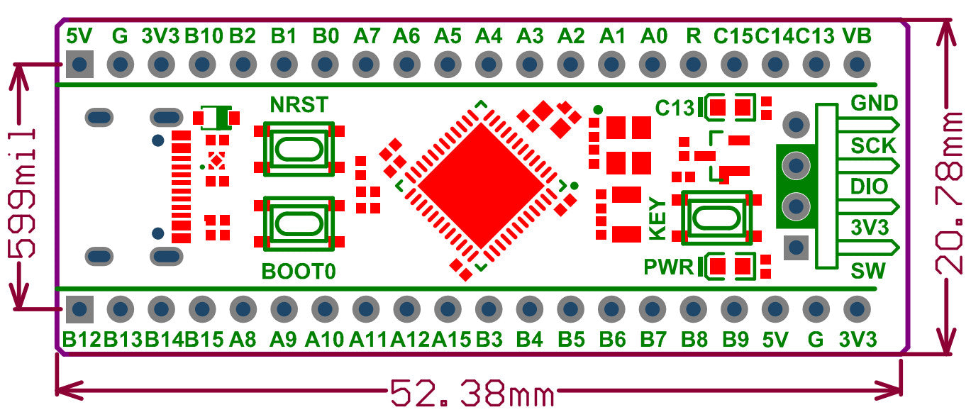STM32F411 "BlackPill" Development Board for micropython, circuitpython and more from PMD Way with free delivery worldwide