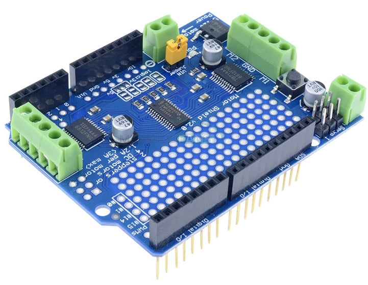 Control DC motors and stepper motors using the TB6612 Dual Stepper and DC Motor Shield for Arduino from PMD Way with free delivery, worldwide