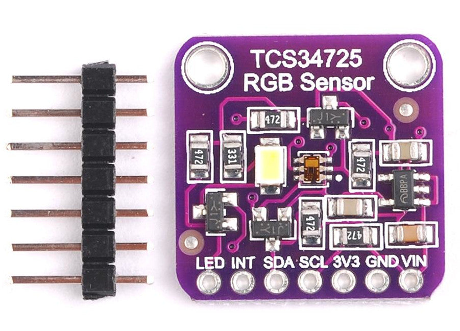 RGB Color Sensor with IR filter and White LED - TCS34725 — PMD Way