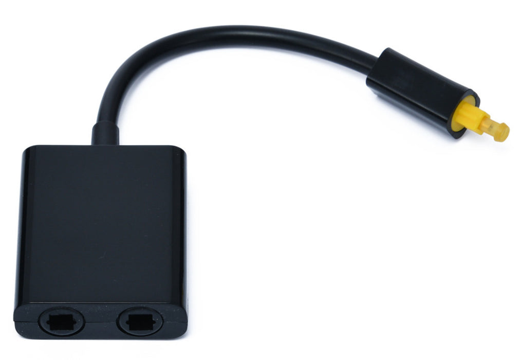 Easily connect two TOSLINK devices to one cable with the TOSLink Splitter Adaptor from PMD Way with free delivery worldwide