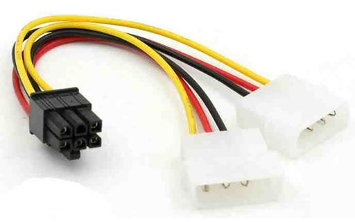 Twin IDE Molex Power to 6-Pin PCI Express Cable
