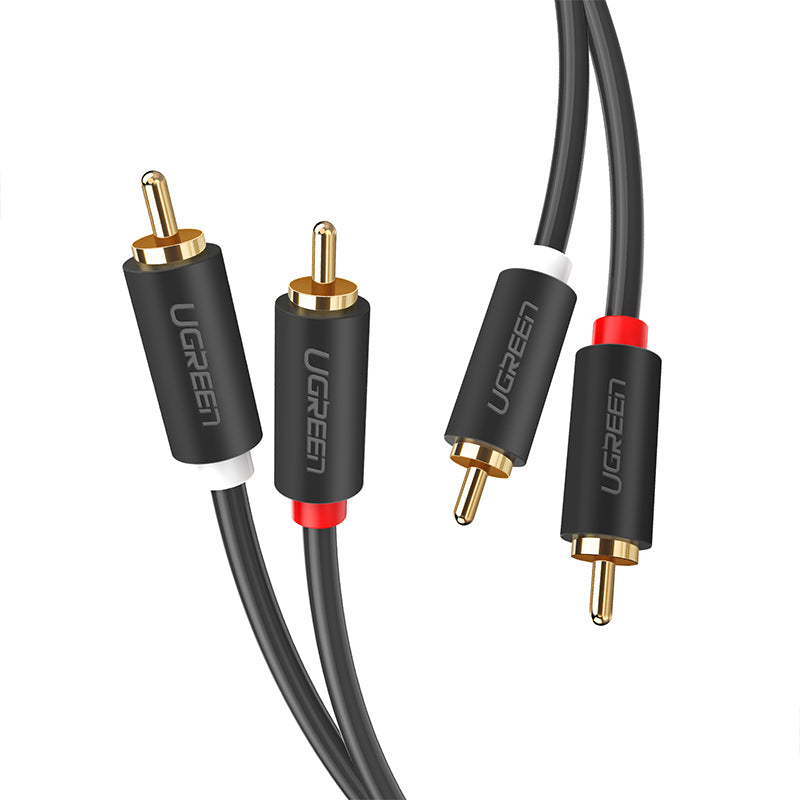 Quality Gold Plated Twin RCA Male to Male Cables from PMD Way with free delivery worldwide
