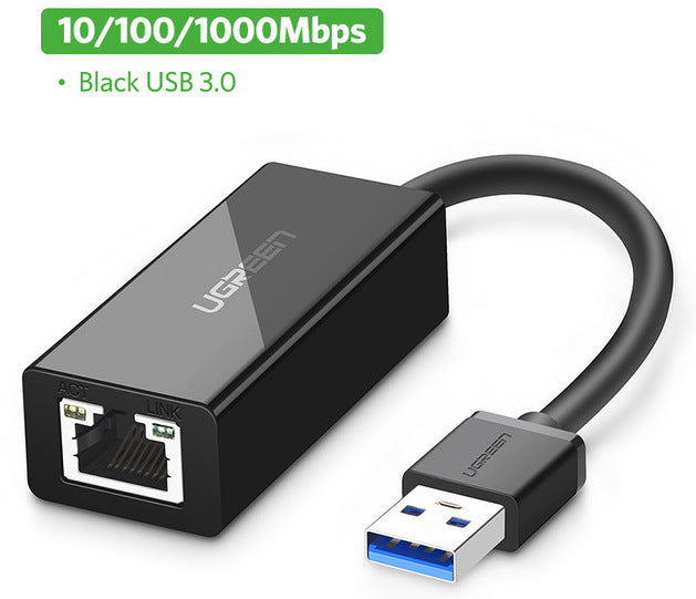 Easily add wired Ethernet to your PC or Nintendo Switch with the USB 3 or 2 to RJ45 Ethernet Adaptor from PMD Way with free delivery worldwide