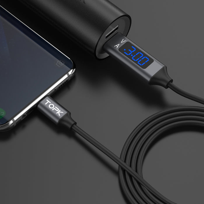 Measure smartphone or tablet power and voltage with the USB C Cable with Voltage and Current Display from PMD Way with free delivery worldwide