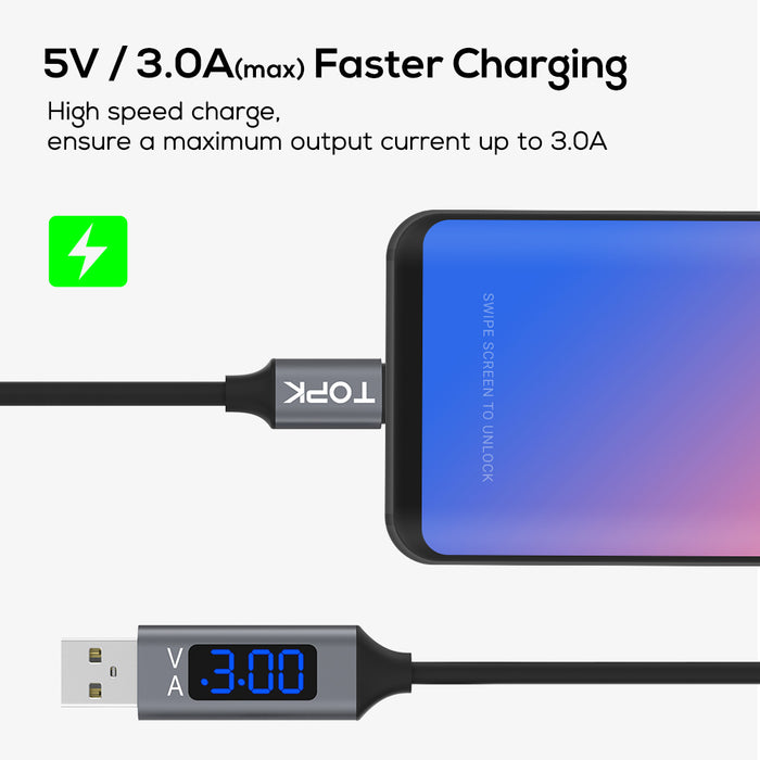 Measure smartphone or tablet power and voltage with the USB C Cable with Voltage and Current Display from PMD Way with free delivery worldwide