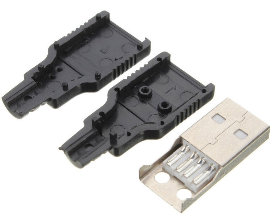 USB DIY Connector Shell - Type A Plug- Ten Pack — PMD Way