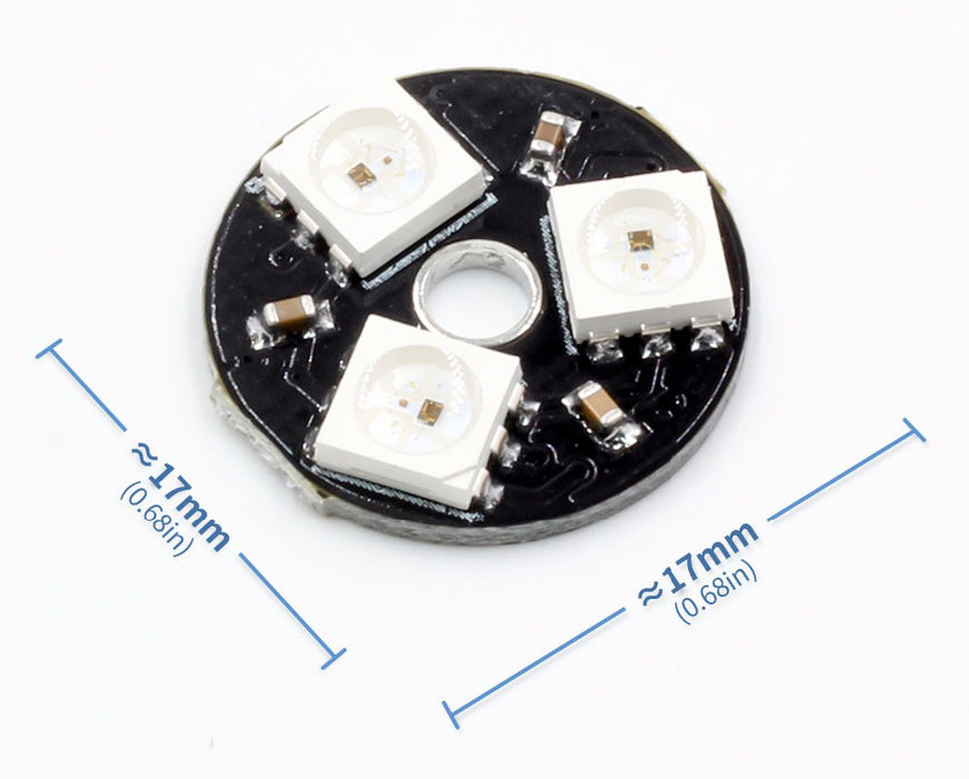 WS2812B Round Three LED Boards from PMD Way with free delivery worldwide