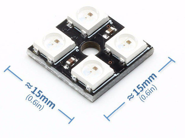 Square 4 Led Module WS2812B Square Four LED Board - Two Pack — PMD Way