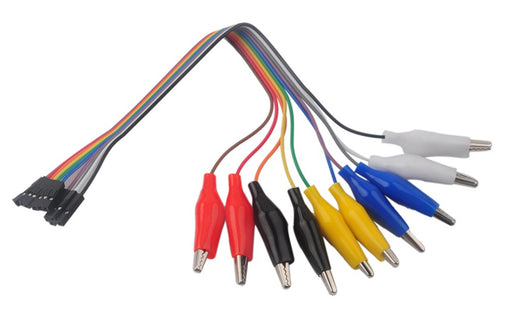 Alligator Clips to Female Header Socket Cables - Ten Pack