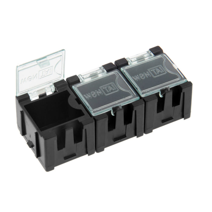 Small Modular Snap Boxes - SMD component storage - 3 pack