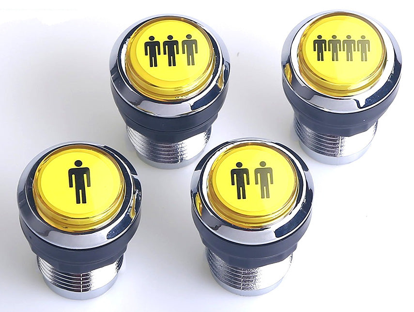 Illuminated LED Player Buttons in packs of four from PMD Way with free delivery worldwide