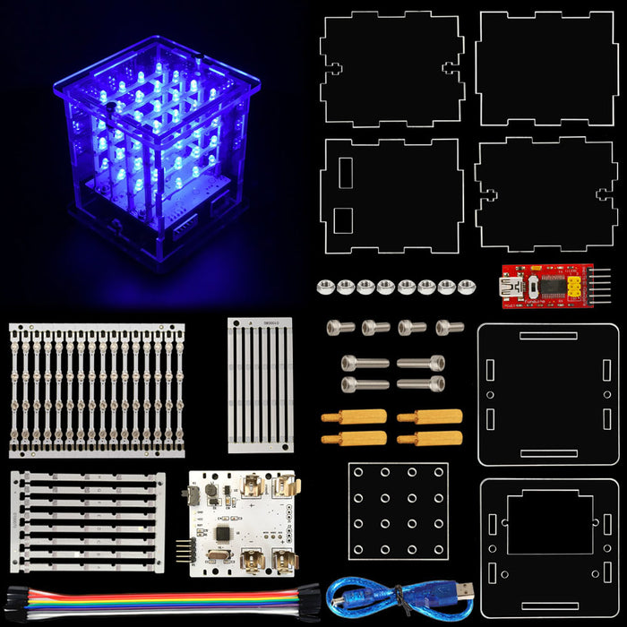 Have fun with this Arduino Compatible 4x4x4 LED Cube Kit from PMD Way with free delivery worldwide