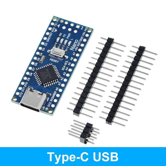 Arduino Nano v3.0 Compatible boards with USB mini, micro or USB C sockets in packs of ten from PMD Way with free delivery worldwide