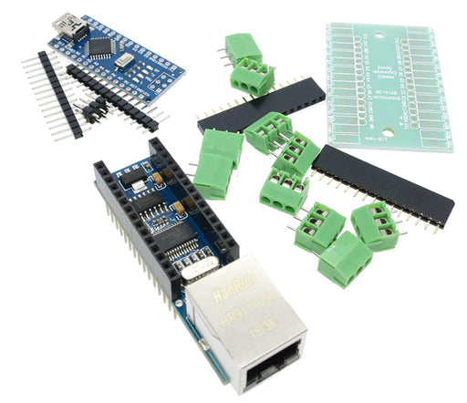 Arduino Nano, Ethernet, and terminal shield kit from PMD Way with free delivery, worldwide
