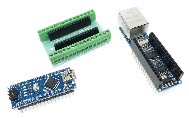 Arduino Nano, Ethernet, and terminal shield kit from PMD Way with free delivery, worldwide