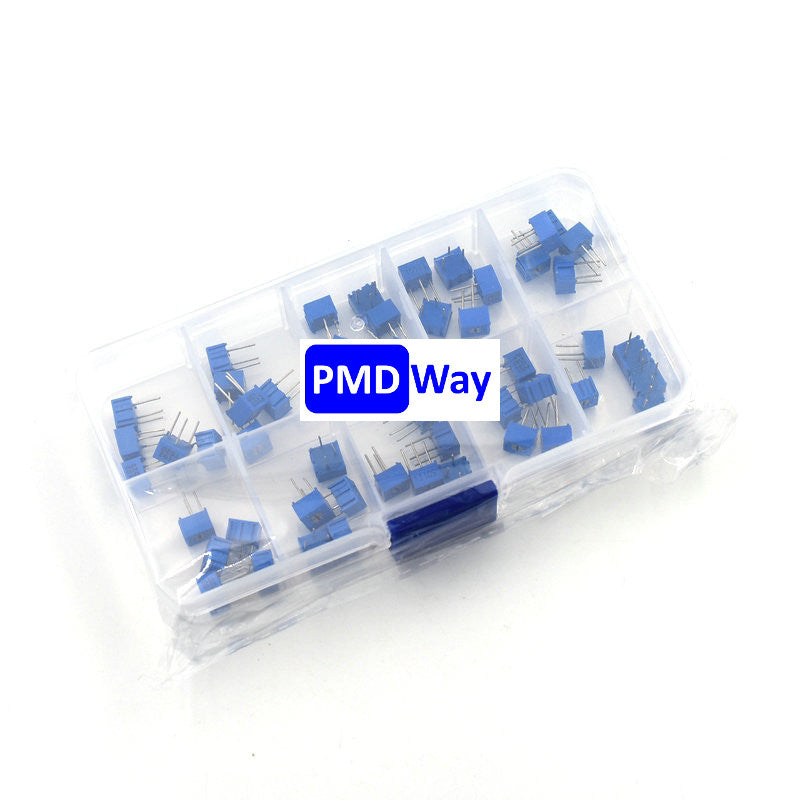 Assorted Horizontal 3362P Trimpot Kit - 50 Pieces from PMD Way with free delivery worldwide