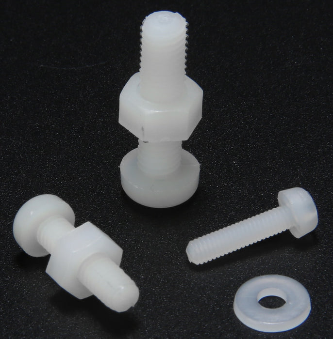 Assorted M2 M2.5 M3 M4 M5 White Nylon Hex Bolt Nut Standoff Spacer Kit from PMD Way with free delivery worldwide