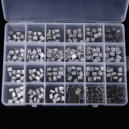 Assorted micro USB Socket Kit - 240 Pieces from PMD Way with free delivery worldwide