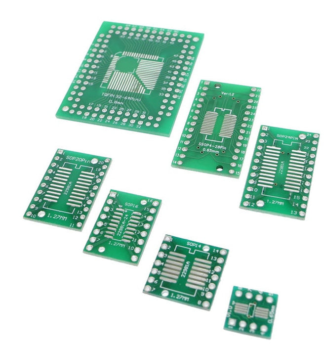 Assorted SMD to DIP Adaptor PCB Kit - 35 Pieces from PMD Way with free delivery worldwide