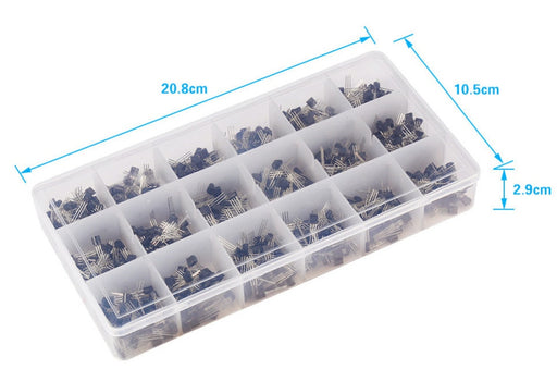 Never run out of transistors with this Assorted Transistor Kit 18 Values - 900 Pieces from PMD Way with free delivery worldwide