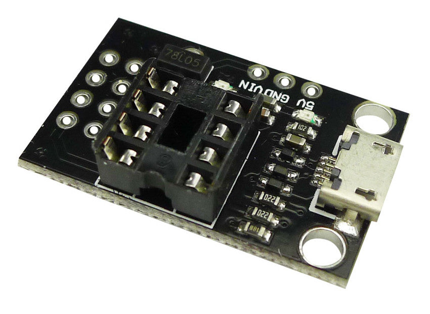 Easily use ATtiny microcontrollers with Arduino using the ATtiny DIP Microcontroller Programmer Board from PMD Way with free delivery worldwide