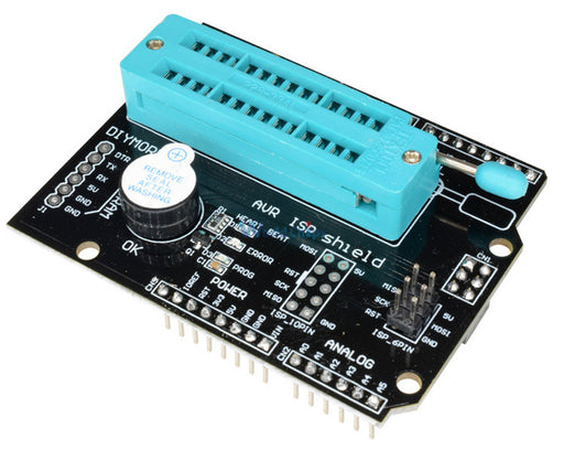 Burn bootloaders into Atmel MCUs using the AVR ISP Programmer Shield for Arduino from PMD Way with free delivery, worldwide