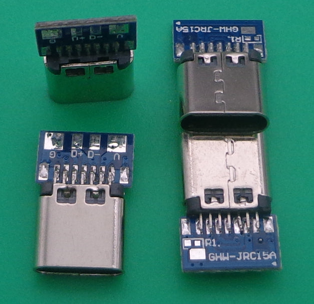 VISSQH 10 stuks USB 3.1 type C-aansluiting, 3 A USB C breakout board, 2 VISSQH 10 stuks USB 3.1 type C-aansluiting, 3 A USB C breakout board, 2